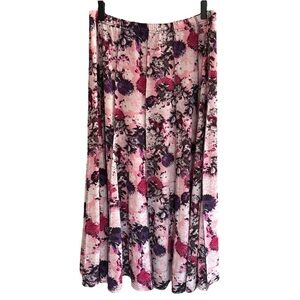 Chances R Floral Boho Maxi Skirt Women's Size 2X Casual Stretch